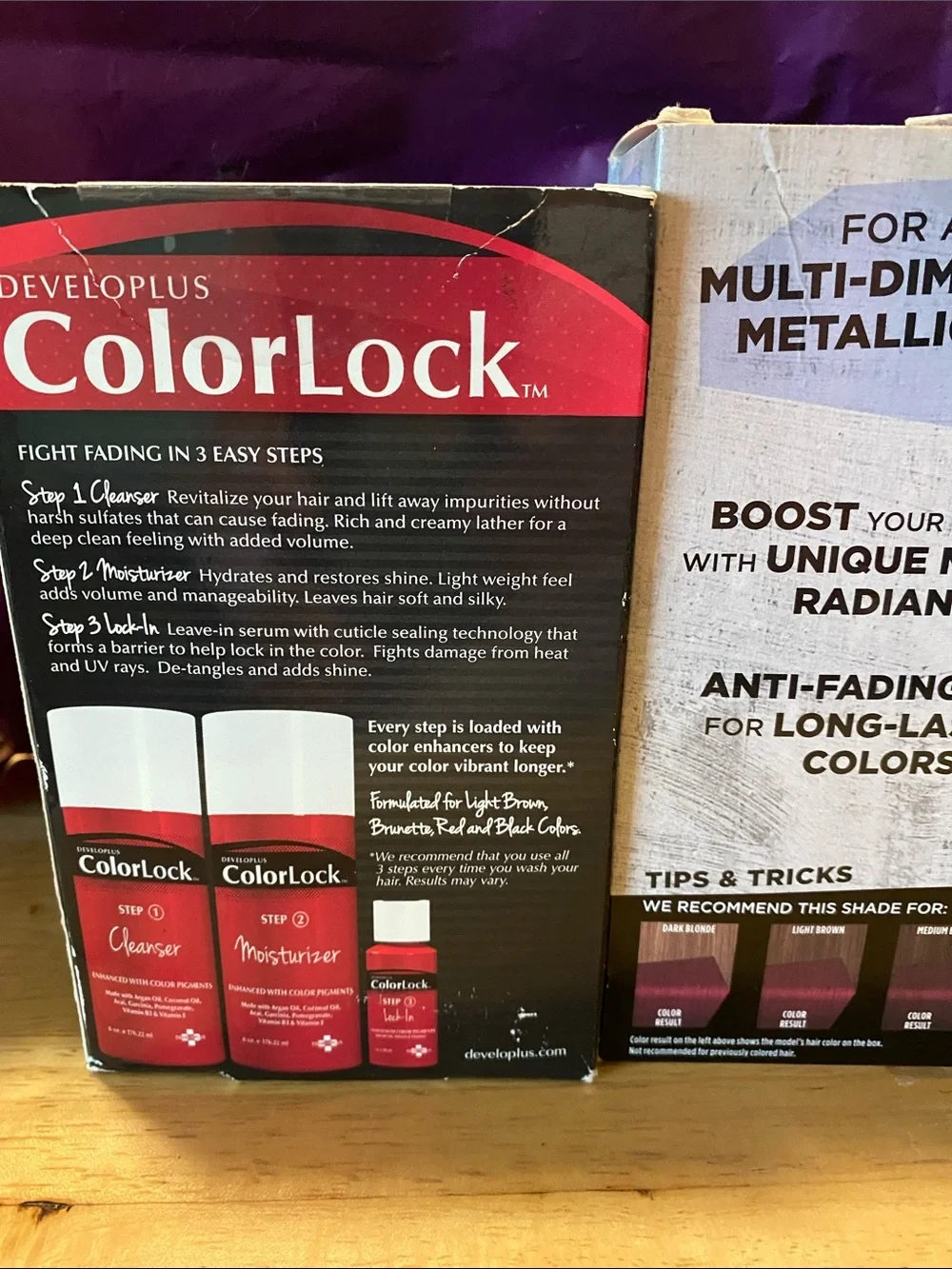 Schwarzkopf got2b Metallics Hair Color w/ColorLock & Thickening Shampoo New!